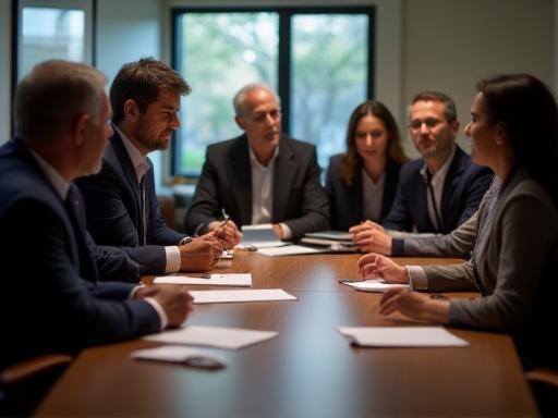 Besprechung mit gemeinnützigen Partnern